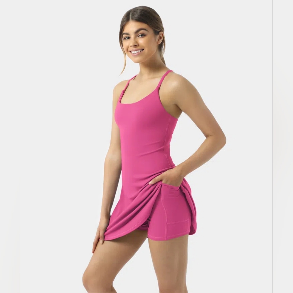 HALARA Softlyzero Plush Backless Active Dress